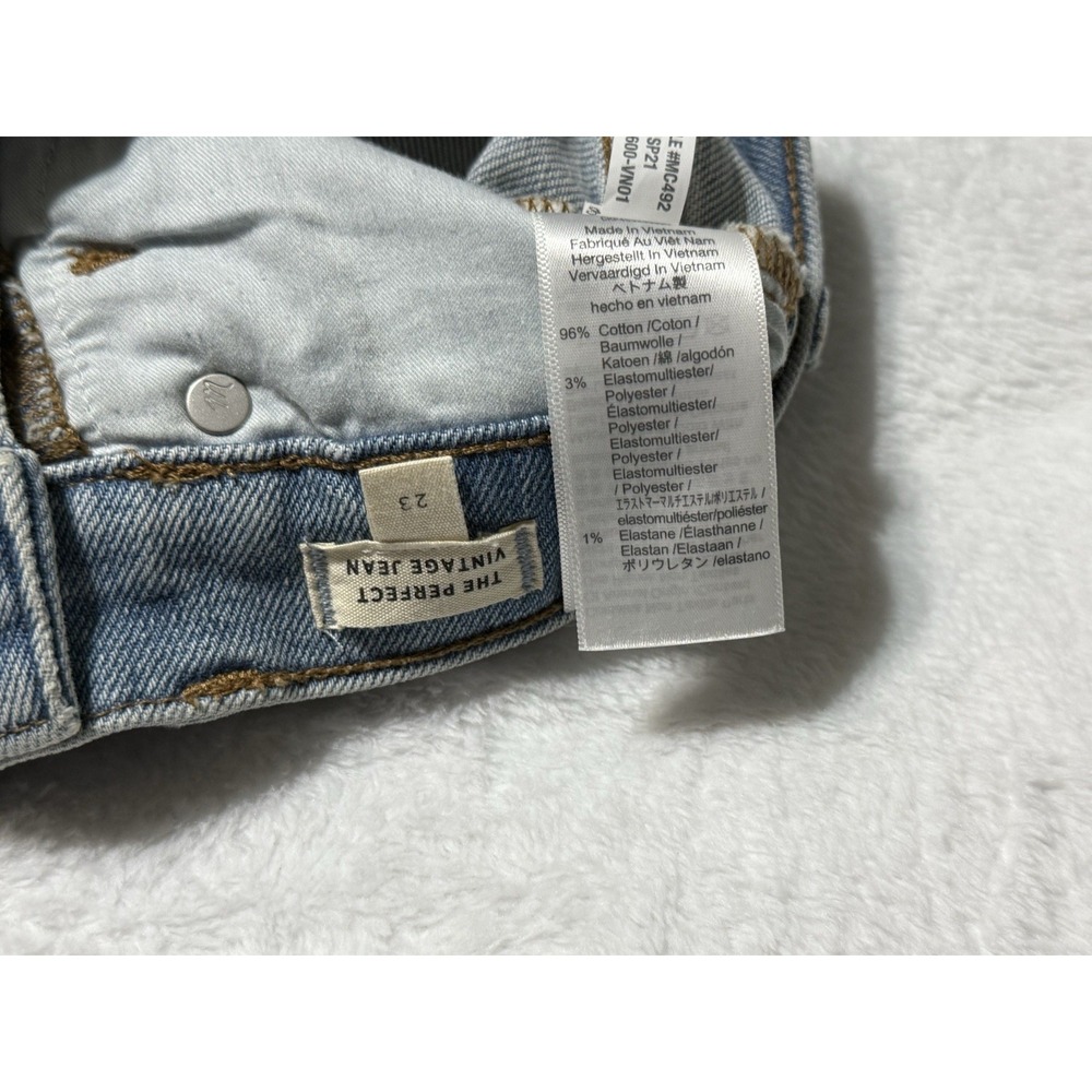 Madewell Jeans Womens 24 Blue‎ The Perfect Vintage Jean Straight 24x27 - Picture 6 of 9